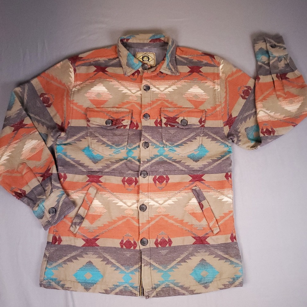 Scully Farthest Point Shirt Jacket Men's S Shacket Aztec Southwestern Geometric